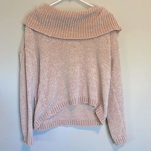 Michael Kors pink cowl neck sweater XS. In rose water